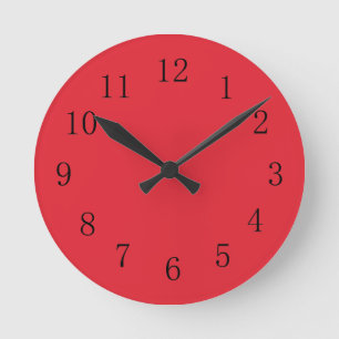 Heldere Alizarin Red Kitchen wandklok