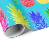 Heldere ananassen cadeaupapier (Rol Hoek)