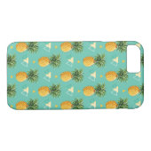 Heldere ananassen op het geometrische patroon Case-Mate iPhone case (Achterkant (Horizontaal))