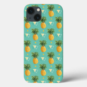 Heldere ananassen op het geometrische patroon Case-Mate iPhone case