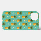 Heldere ananassen op het geometrische patroon Case-Mate iPhone case (Achterkant (horizontaal))