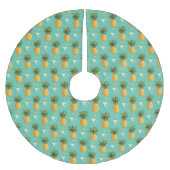 Heldere ananassen op het geometrische patroon kerstboom rok (Voorkant)