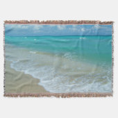Heldere Aqua White Waves crashen op strand Shore Deken (Voorkant)