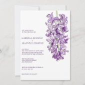 Heldere aquarel Hyacint Bloem Bruiloft Kaart (Voorkant)