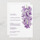 Heldere aquarel Hyacint Bloem Bruiloft Kaart (Voorkant / Achterkant)