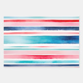 Heldere aquarel strepen verpakken van papieren vel (Voorkant 2)