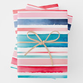 Heldere aquarel strepen verpakken van papieren vel