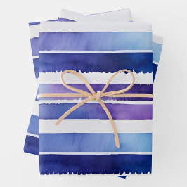 Heldere aquarel strepen verpakken van papieren vel