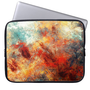 Heldere artistieke spatten. Abstracte verfkleur Laptop Sleeve