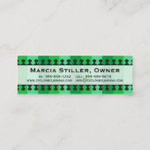 Heldere Awnings Skinny Green Visitekaartjes (Achterkant)
