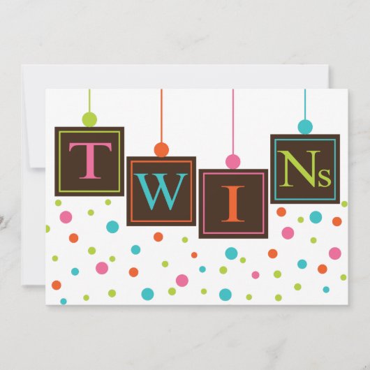 Heldere BABY blokken van het Baby shower van de Ki Kaart (Voorkant)