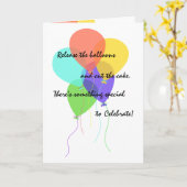 Heldere ballonnen 60e of ELKE LEEFTIJD Verjaardag  Kaart (Gele Bloem)