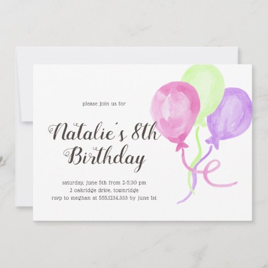 Heldere ballonnen | ELKE LEEFTIJD Verjaardagsfoto  Kaart (Voorkant)