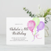 Heldere ballonnen | ELKE LEEFTIJD Verjaardagsfoto  Kaart (Staand voorkant)