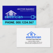 Heldere bedrading via een elektricien visitekaartje (Voorkant / Achterkant)