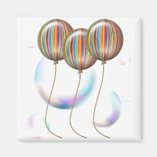 Heldere bellenachtergrond magneet