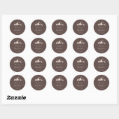 Heldere berg landelijke baby shower favoriet ronde sticker (Vel)