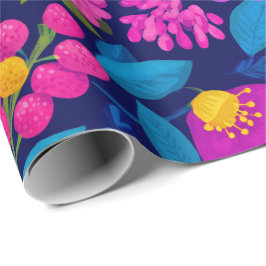 Heldere bes bloemmotief cadeaupapier