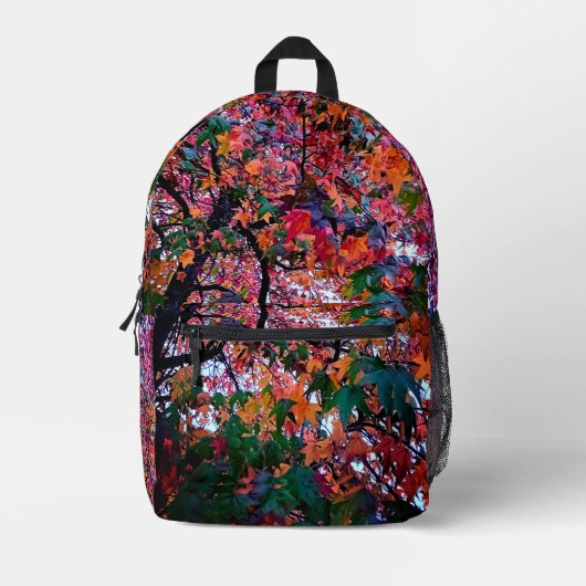 Heldere bladeren bedrukte rugzak (Voorkant)