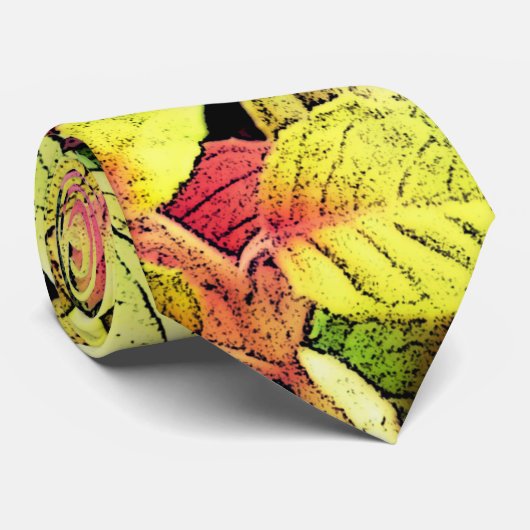 Heldere bladeren stropdas (Opgerold)