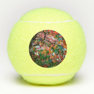 Heldere bladeren tennisballen