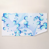 Heldere blauw handdoekjes en handdoekset badhanddoek (Badhanddoek)