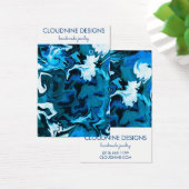 Heldere blauw schilderende zirls die Ketting juwel Visitekaartje (Bureau)