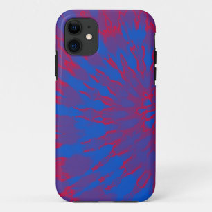 Heldere blauwe en rode spiraalkleurige kleurstof Case-Mate iPhone case