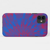 Heldere blauwe en rode spiraalkleurige kleurstof Case-Mate iPhone case (Achterkant (horizontaal))