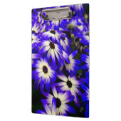 Heldere blauwe en witte digitale bloemen klembord (Links)