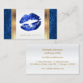 Heldere blauwe glitter Licht op wit Visitekaartje (Voorkant / Achterkant)