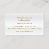 Heldere blauwe glitter Licht op wit Visitekaartje (Achterkant)