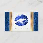 Heldere blauwe glitter Licht op wit Visitekaartje (Voorkant)