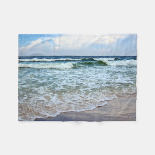 Heldere blauwe golven in de oceaan fleece deken (Voorkant (Horizontaal))