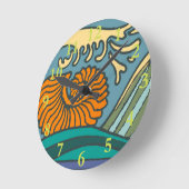 Heldere blauwe golven in de oceaan ronde klok (Hoek)