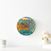 Heldere blauwe golven in de oceaan ronde klok (Huis)