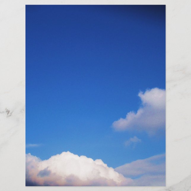 Heldere blauwe hemel en witte wolken (Voorkant)