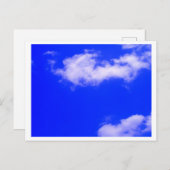 Heldere blauwe hemel en witte wolken feestdagenkaart (Voorkant / Achterkant)