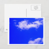 Heldere blauwe lucht en witte wolken briefkaart (Voorkant / Achterkant)