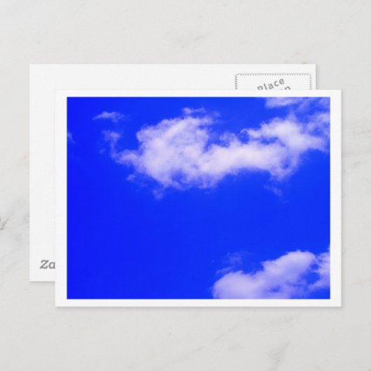 Heldere blauwe lucht en witte wolken briefkaart (Voorkant / Achterkant)