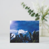 Heldere blauwe lucht met wolken briefkaart (Staand voorkant)