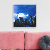 Heldere blauwe lucht met wolken canvas afdruk (Insitu (Woonkamer))