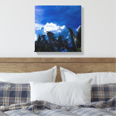 Heldere blauwe lucht met wolken canvas afdruk (Insitu (Slaapkamer))