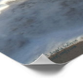 Heldere blauwe oceaan, strand en hemel poster (Hoek)