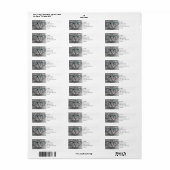 Heldere blauwe ogen | Monochroom | Kat Portrait Etiket (Full Sheet)