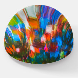 Heldere blauwe, rode en oranje abstracte schilderk