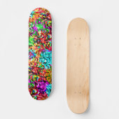 Heldere blauwe roze Paarse limoen-groene zwembroek Persoonlijk Skateboard (Voorkant)