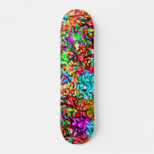 Heldere blauwe roze Paarse limoen-groene zwembroek Persoonlijk Skateboard (Voorkant)