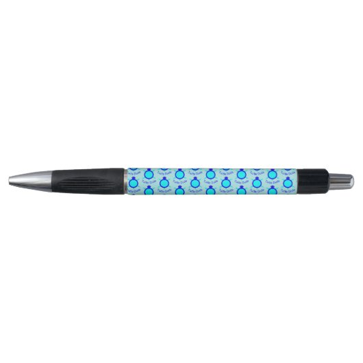 Heldere blauwe schroefdraad pen (Voorkant)