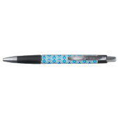 Heldere blauwe schroefdraad pen (Achterkant)